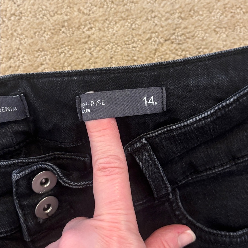 J. Jill High Rise Full Leg Black Jeans - Picture 3 of 7